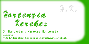hortenzia kerekes business card